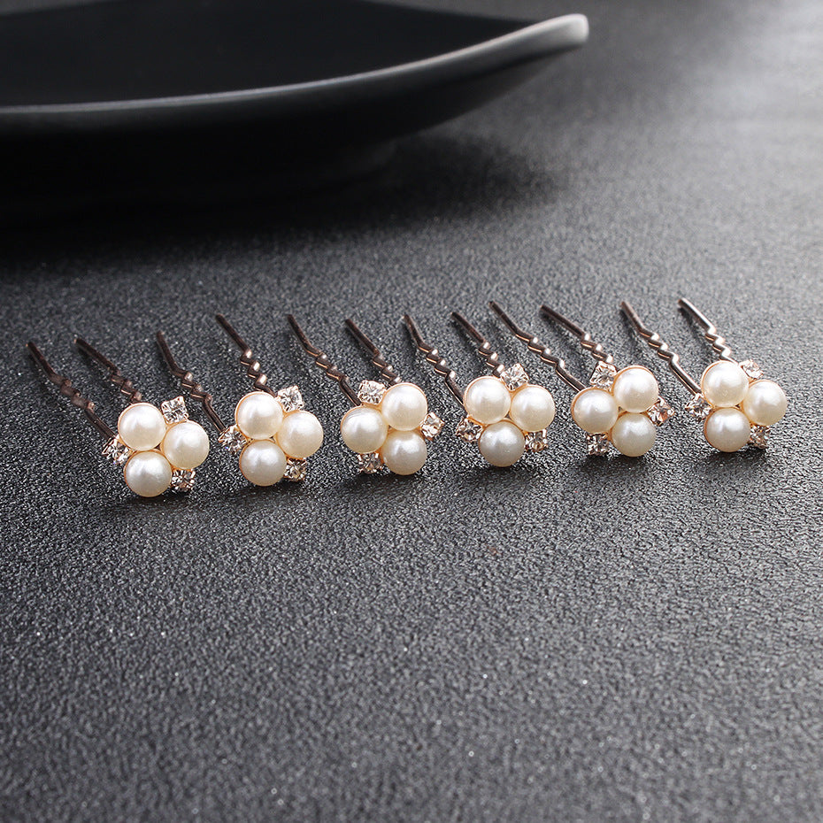 New Bride Hair Accessories with Pearl and Rhinestones