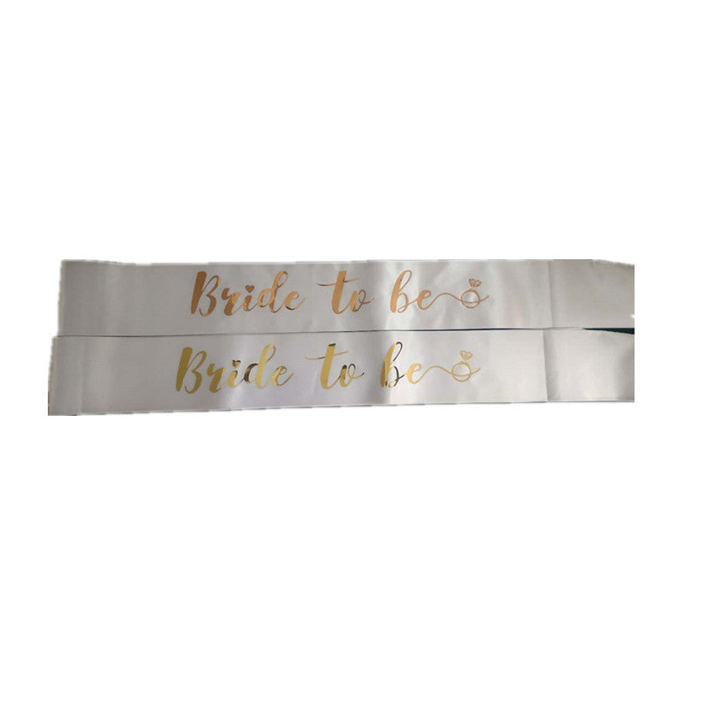 Bride to Be Gold Foil Sash for Bachelorette Party