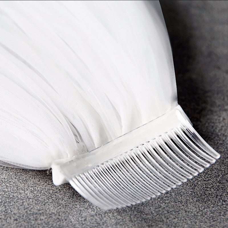 Long Veil with Comb for Bride Photography Accessories