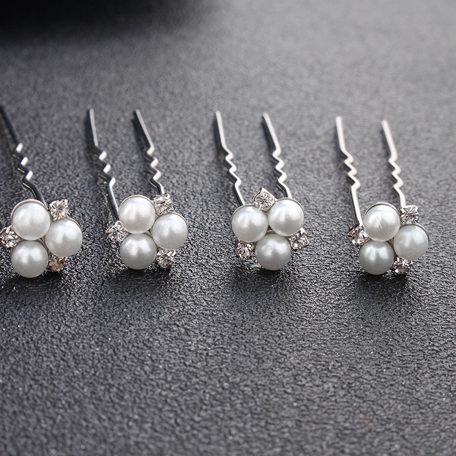 New Bride Hair Accessories with Pearl and Rhinestones