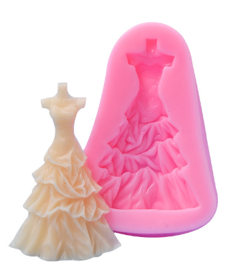 Princess Bride Wedding Dress Silicone Mold for Cakes