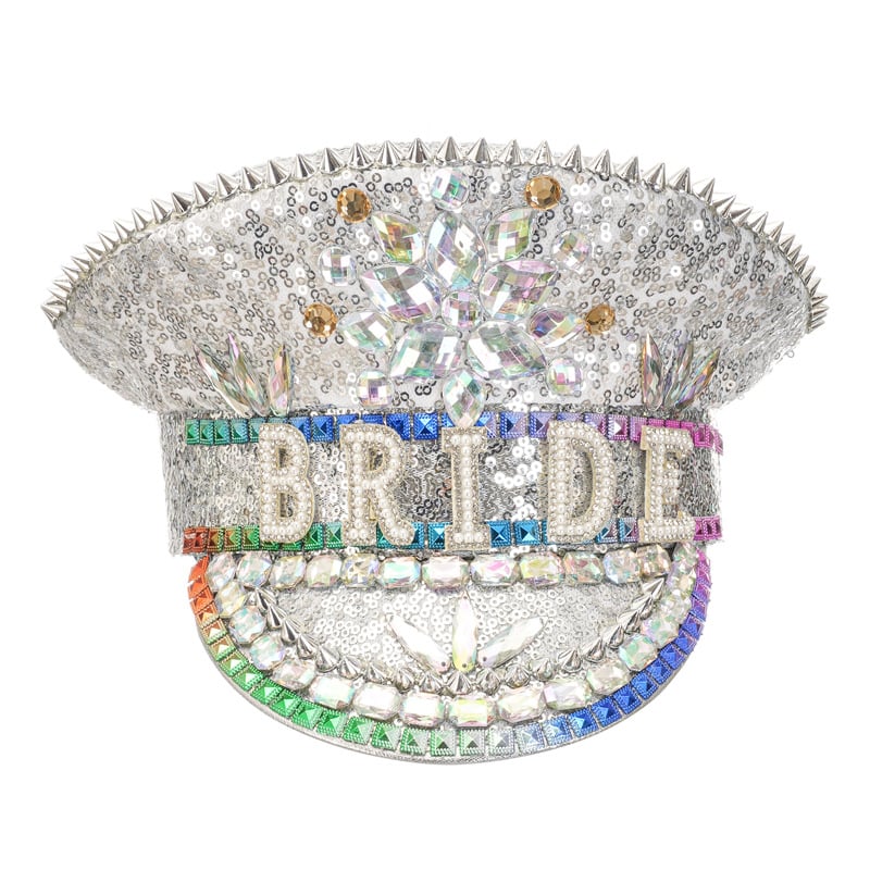 Rhinestone Bridal Letter Hat for Parties