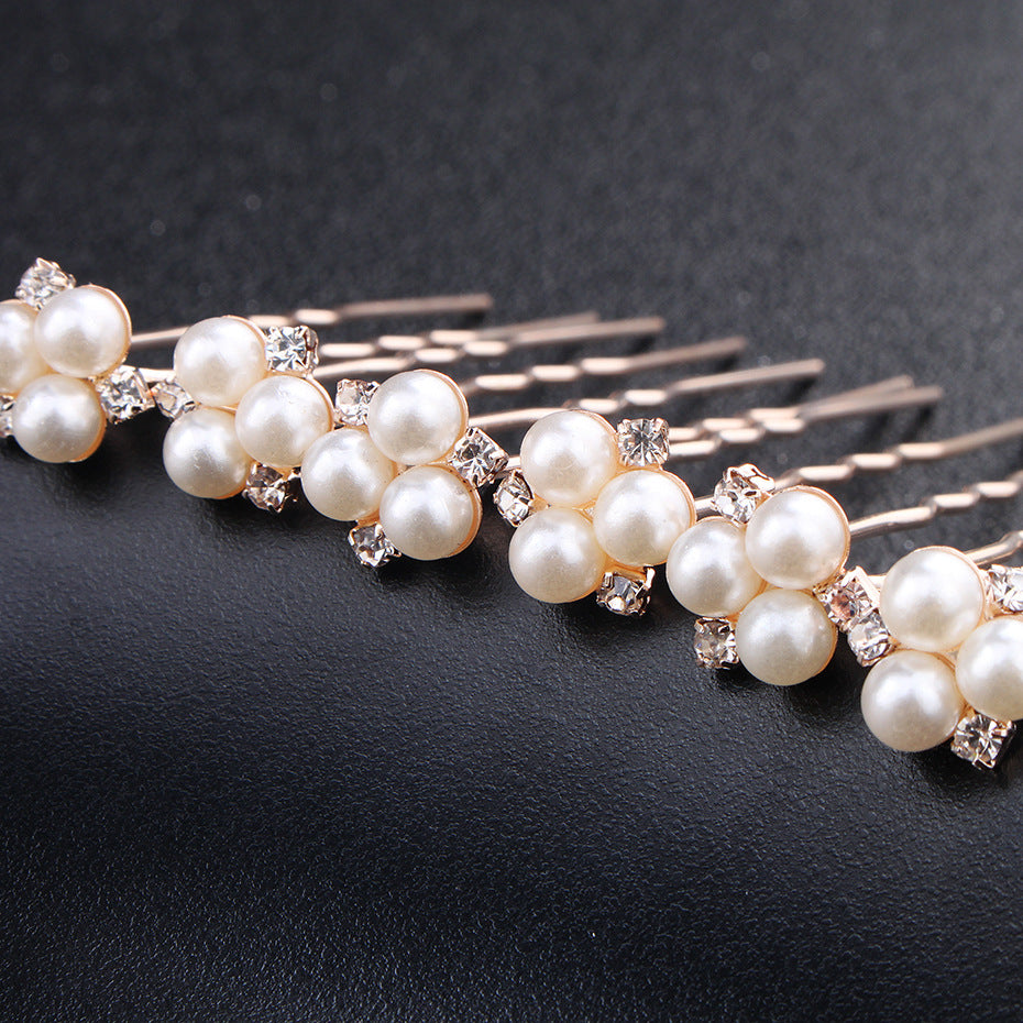 New Bride Hair Accessories with Pearl and Rhinestones