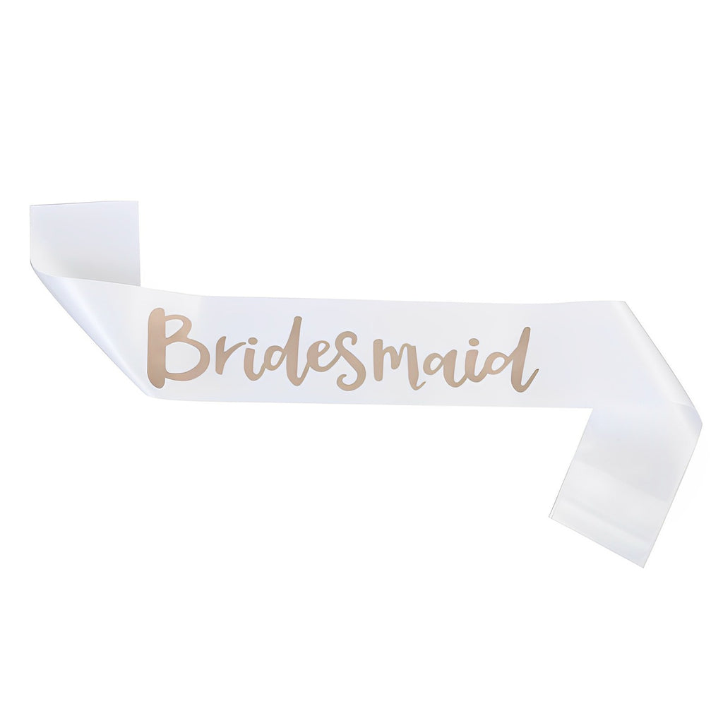 Gold Foil Team Bride Satin Shoulder Straps for Bridesmaids