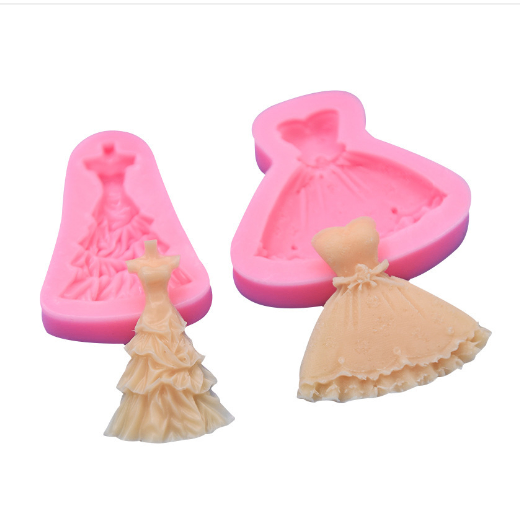 Princess Bride Wedding Dress Silicone Mold for Cakes