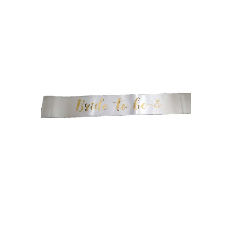 Bride to Be Gold Foil Sash for Bachelorette Party