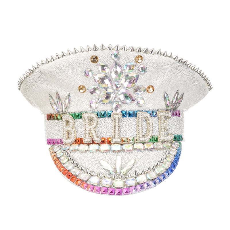 Rhinestone Bridal Letter Hat for Parties