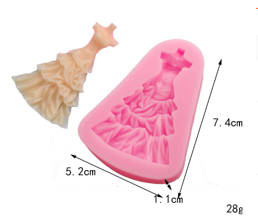 Princess Bride Wedding Dress Silicone Mold for Cakes