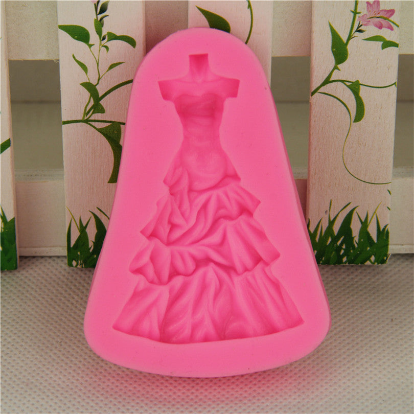 Princess Bride Wedding Dress Silicone Mold for Cakes