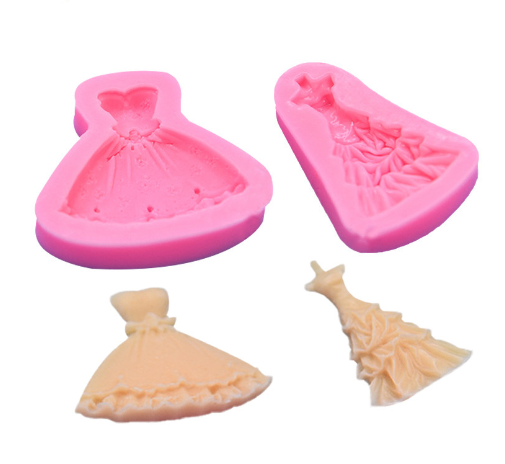Princess Bride Wedding Dress Silicone Mold for Cakes