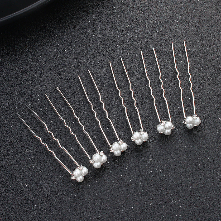 New Bride Hair Accessories with Pearl and Rhinestones