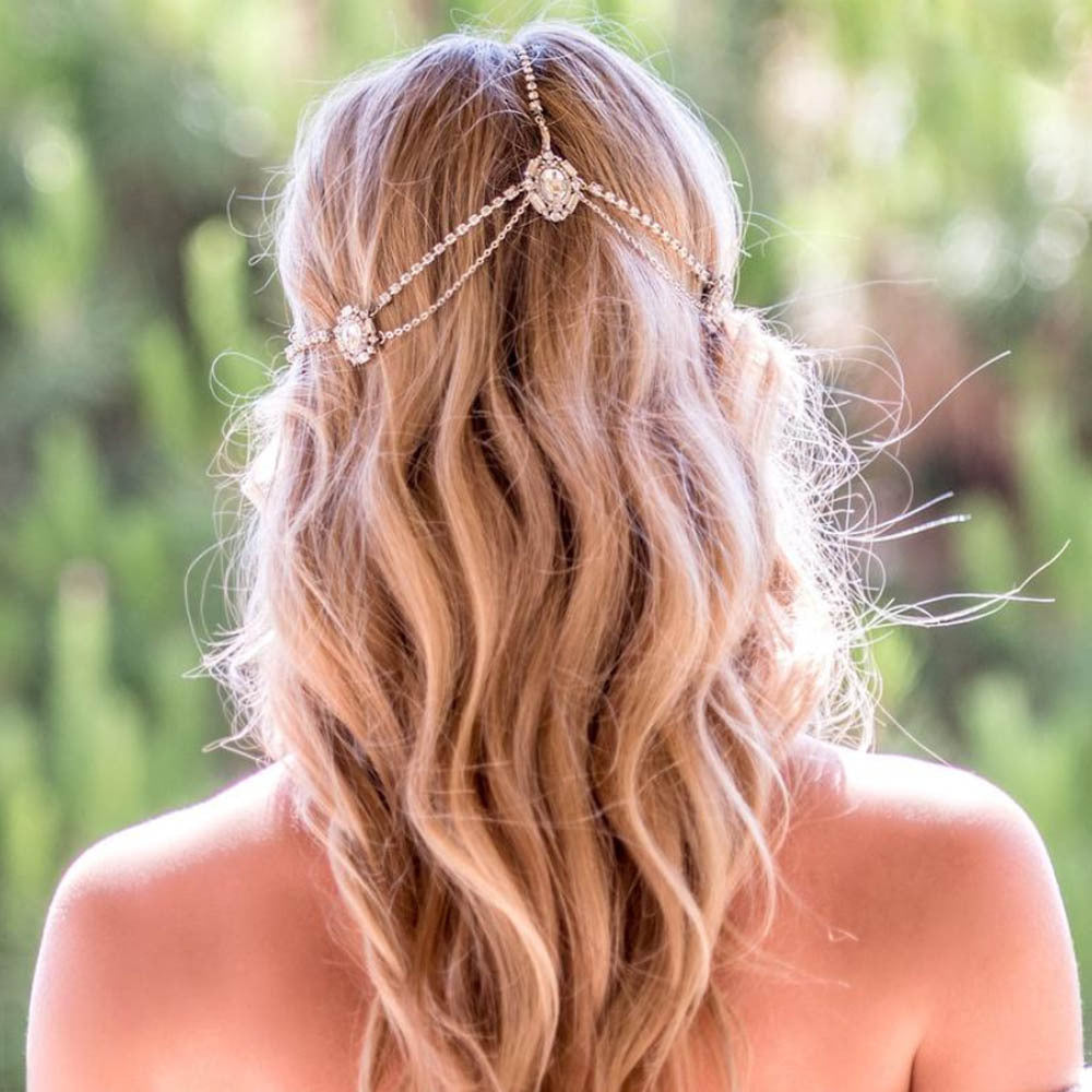 Gothic Rhinestone Hair Band Bridal Accessories