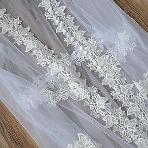 Long Lace Trim Sheer Bride Robe for Women