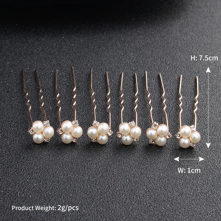 New Bride Hair Accessories with Pearl and Rhinestones
