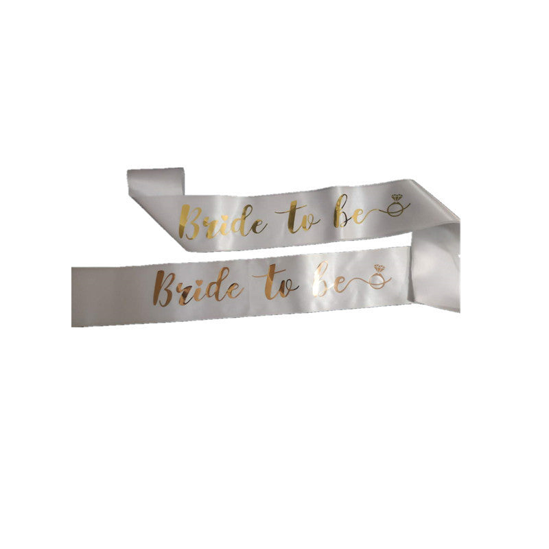 Bride to Be Gold Foil Sash for Bachelorette Party