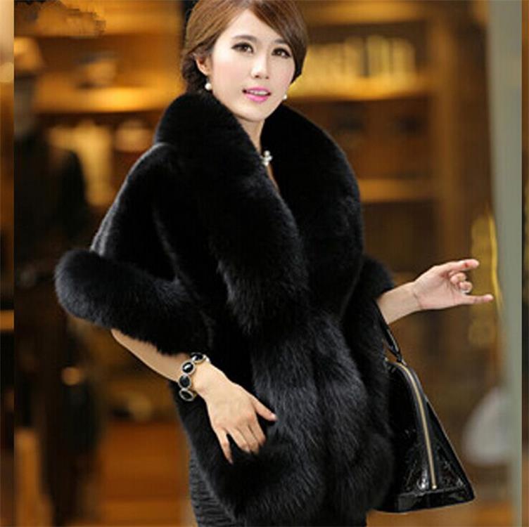 Bridal Faux Fur Shawl - Versatile Warm Coat Cape