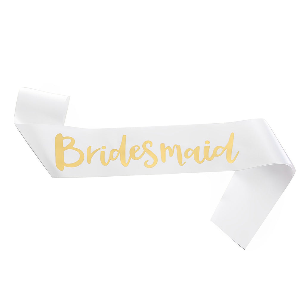 Gold Foil Team Bride Satin Shoulder Straps for Bridesmaids