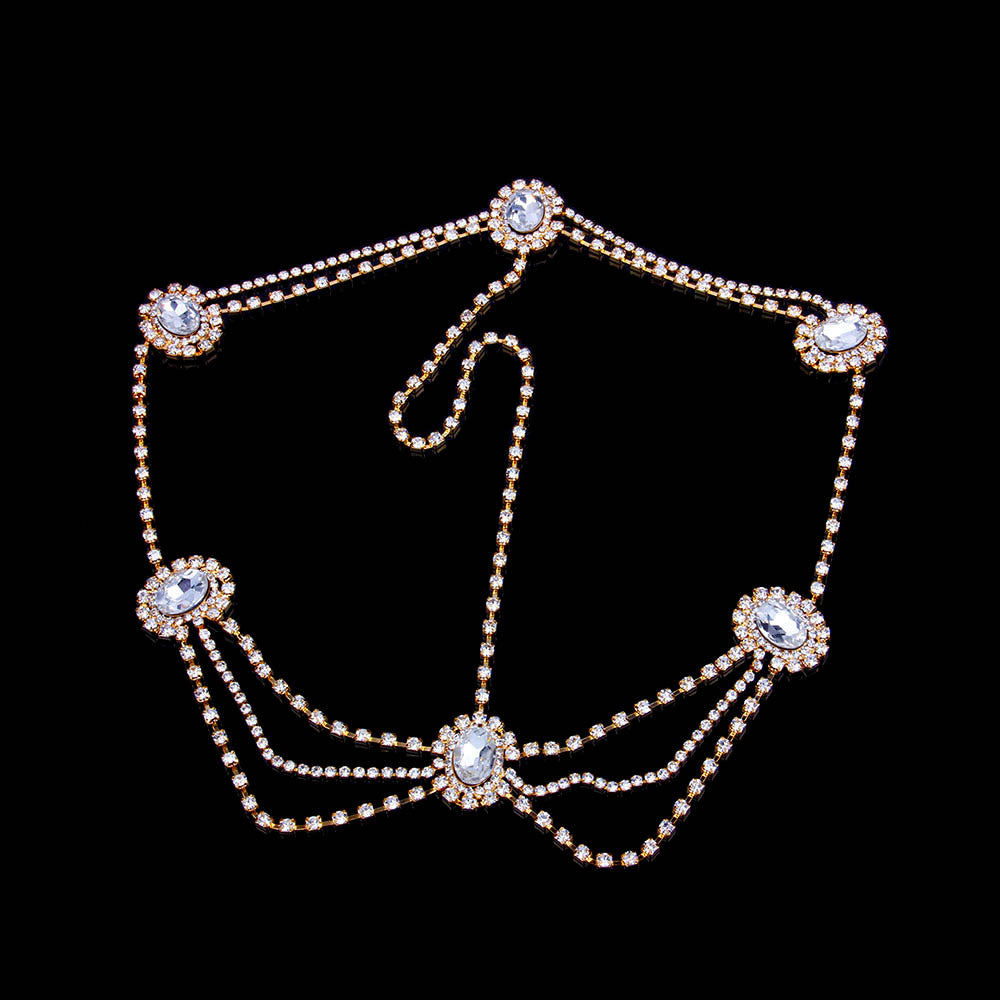 Gothic Rhinestone Hair Band Bridal Accessories