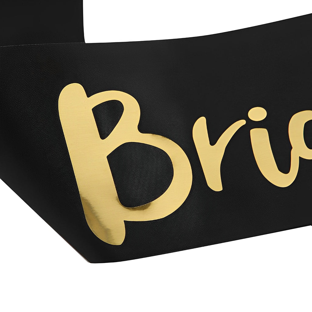 Gold Foil Team Bride Satin Shoulder Straps for Bridesmaids
