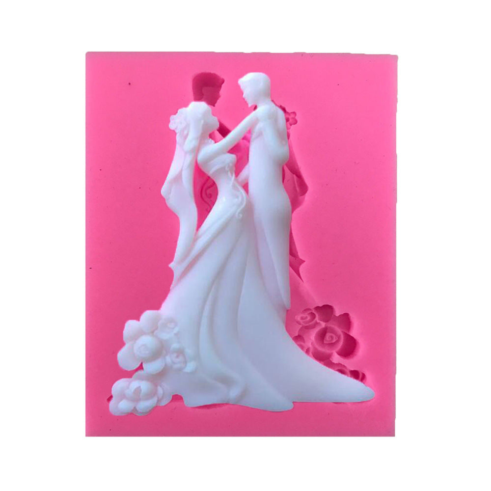 Bride and Groom Liquid Silicone Mold DIY Baking Tools
