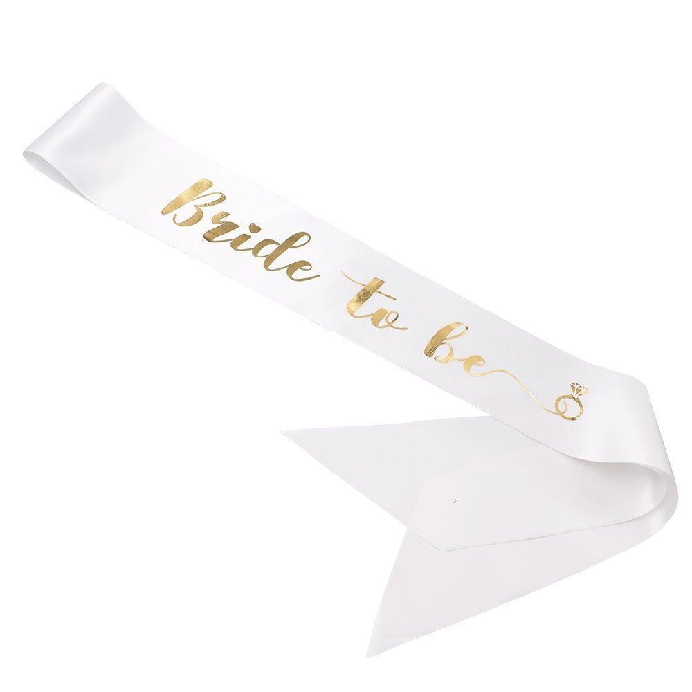 Bride to Be Gold Foil Sash for Bachelorette Party